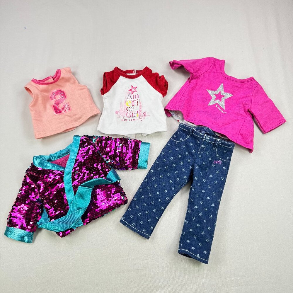 American Girl Doll Clothes Lot Tops & Jeans